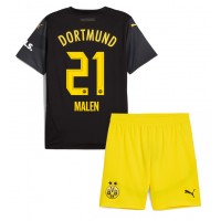 Maglia Calcio Borussia Dortmund Donyell Malen #21 Seconda Divisa Bambino 2024-25 Manica Corta (+ pantaloncini)